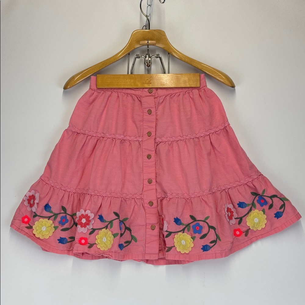 MINI BODEN Floral Embroidered Skirt Size 9-10